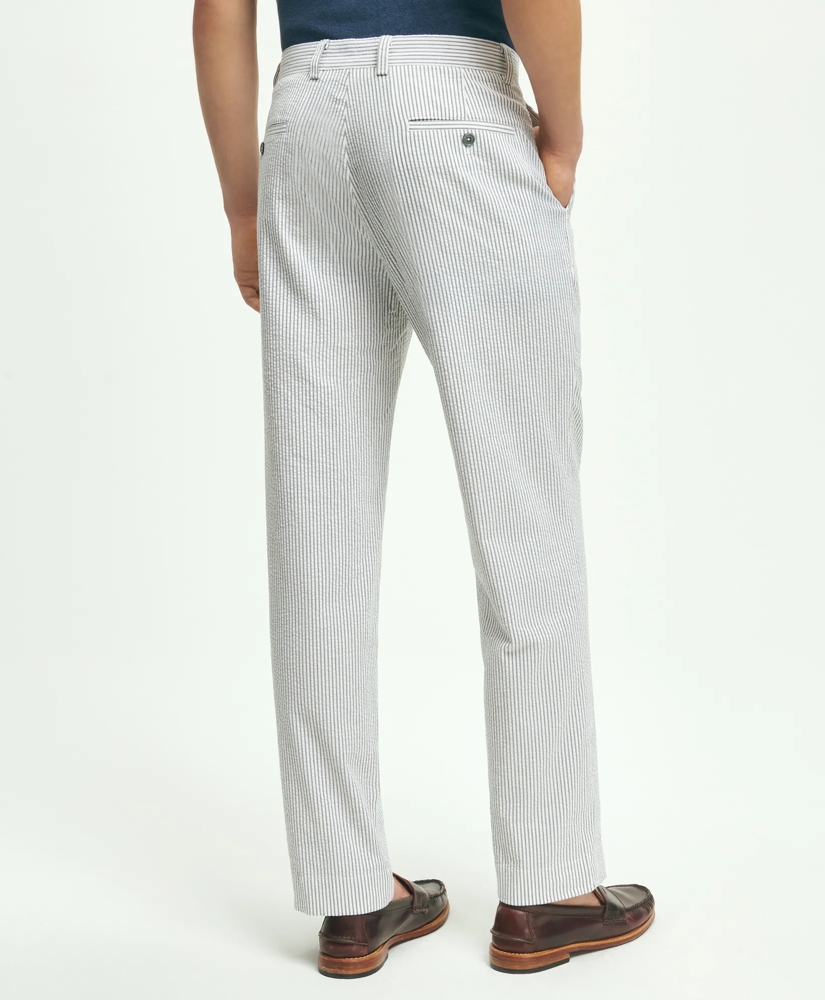 Clark Straight-Fit Washed Stretch Cotton Seersucker Pants, image 3