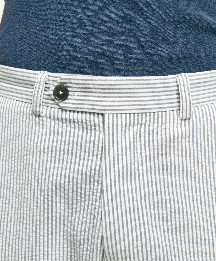 Clark Straight-Fit Washed Stretch Cotton Seersucker Pants, image 4