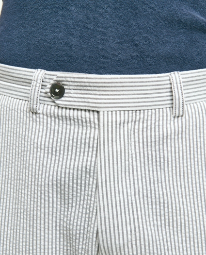 Clark Straight-Fit Washed Stretch Cotton Seersucker Pants, image 4