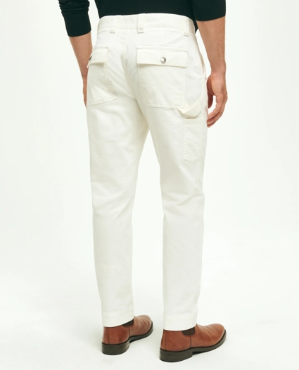 Slim Fit Stretch Cotton Corduroy Carpenter Pants, image 3