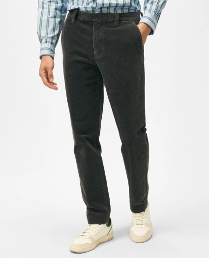 Slim Fit Cotton Wide-Wale Corduroy Pants, image 1