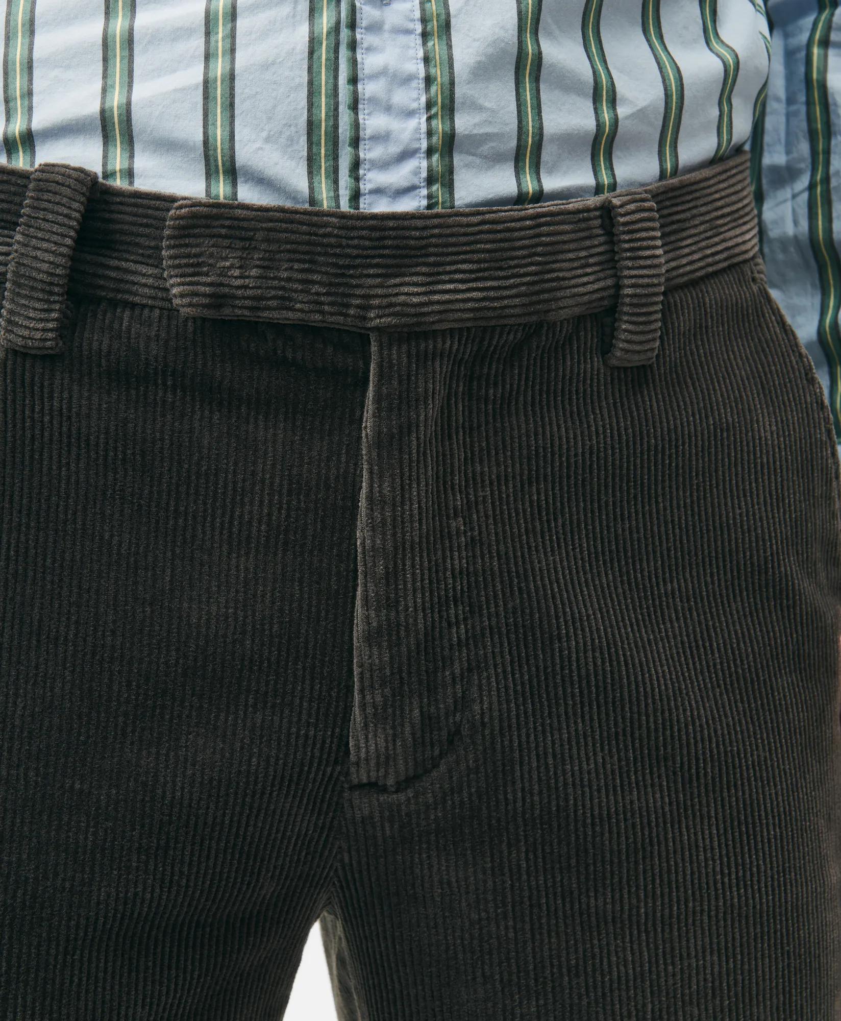 Slim Fit Cotton Wide-Wale Corduroy Pants