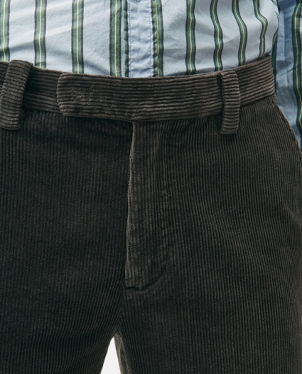 Slim Fit Cotton Wide-Wale Corduroy Pants, image 2