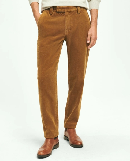 Slim Fit Cotton Wide-Wale Corduroy Pants, image 1