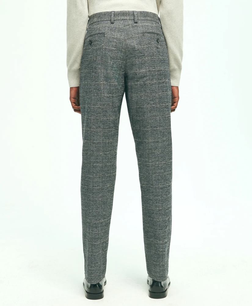 Stretch Cotton Checked Flannel Pleat-Front Pants, image 3