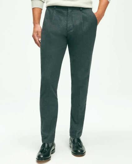 Stretch Cotton Flannel Pleat-Front Pants, image 1