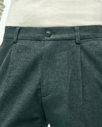 Stretch Cotton Flannel Pleat-Front Pants, image 3