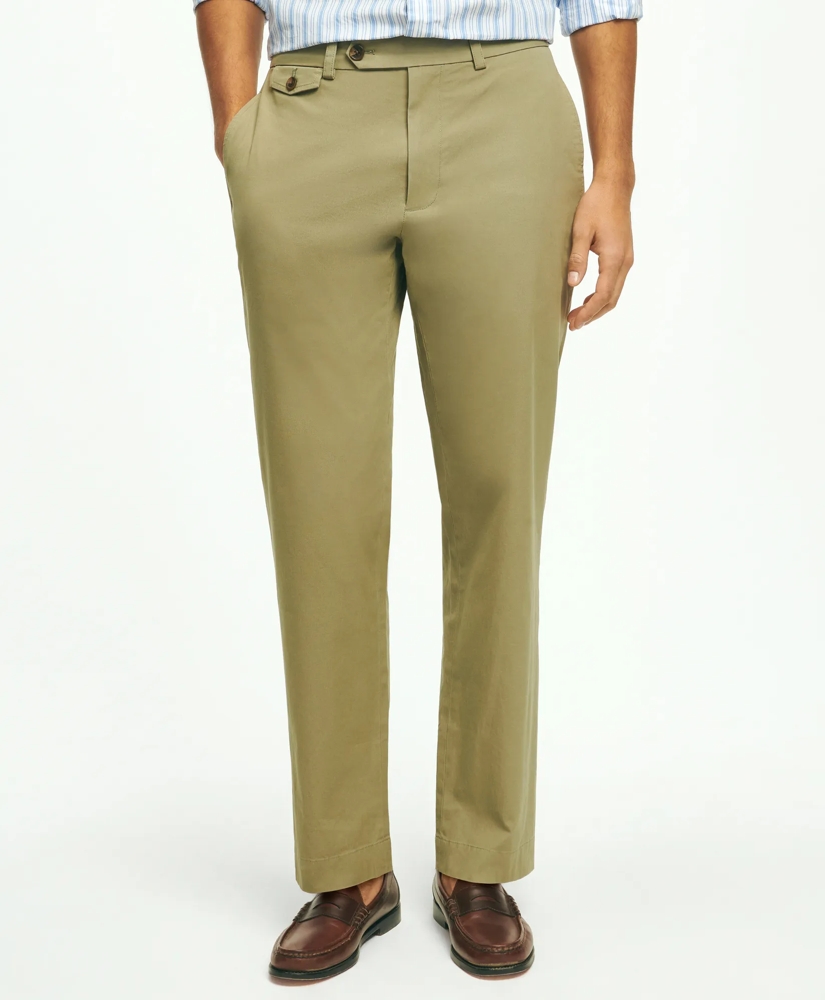 Regular Fit Cotton Canvas Poplin Chinos In Supima® Cotton