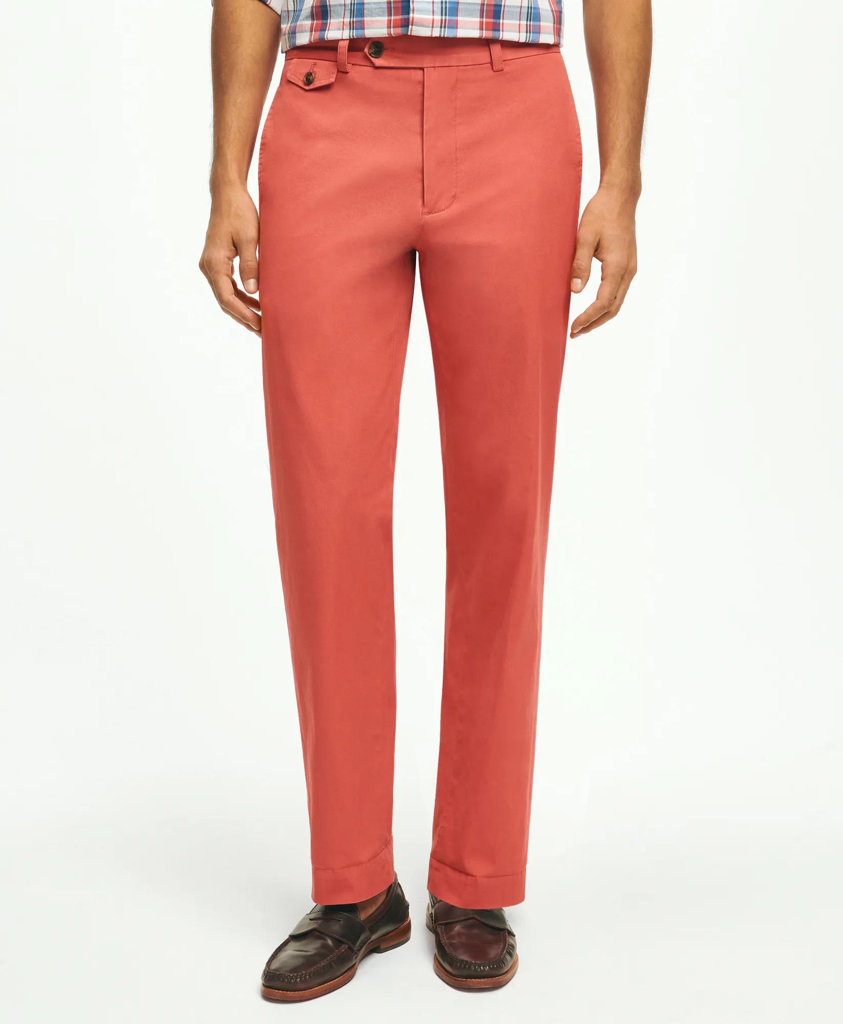 Regular Fit Cotton Canvas Poplin Chinos In Supima Cotton