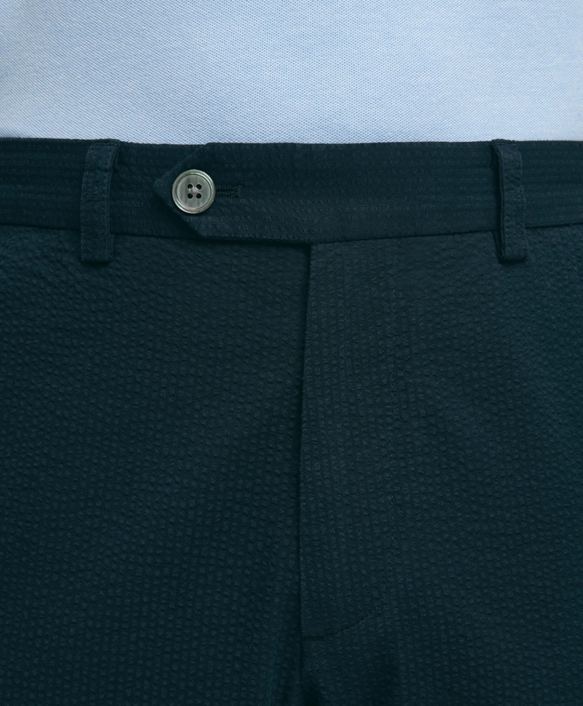 Slim Fit Cotton Seersucker Pants, image 3