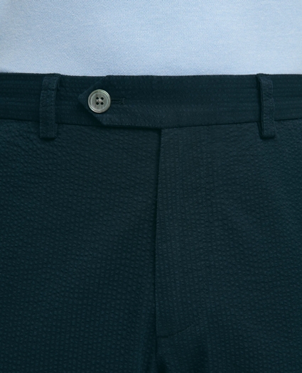 Slim Fit Cotton Seersucker Pants, image 3