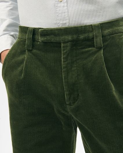 Pleated Wide-Wale Corduroy Pants, image 3