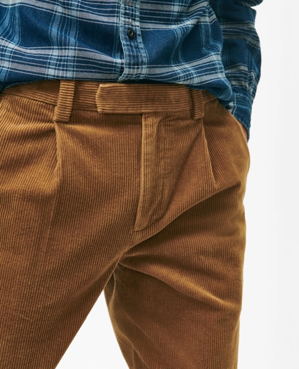 Pleated Wide-Wale Corduroy Pants, image 2