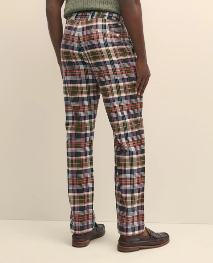 Cotton Patchwork Madras Pants, image 4