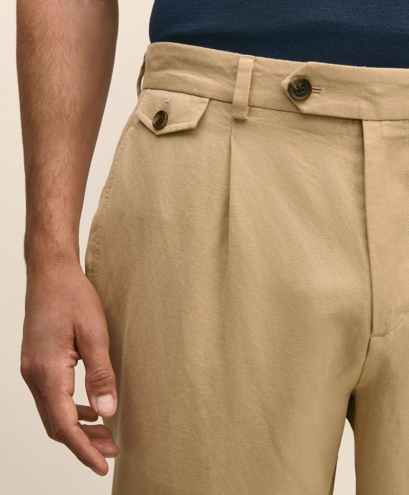 Pleat-Front Linen Cotton Pants, image 3