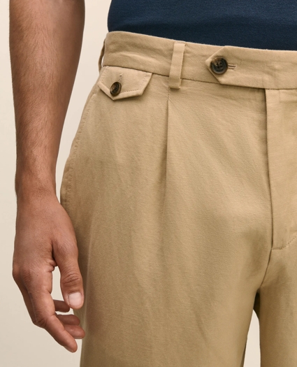 Pleat-Front Linen Cotton Pants, image 3