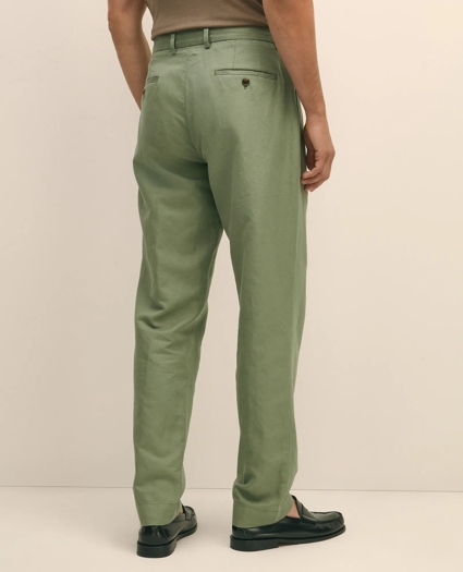 Pleat-Front Linen Cotton Pants, image 3