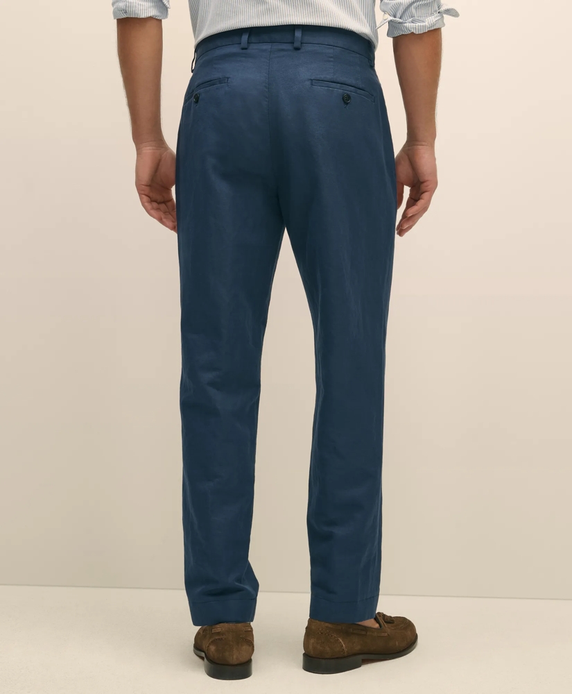 Pleat-Front Linen Cotton Pants, image 3