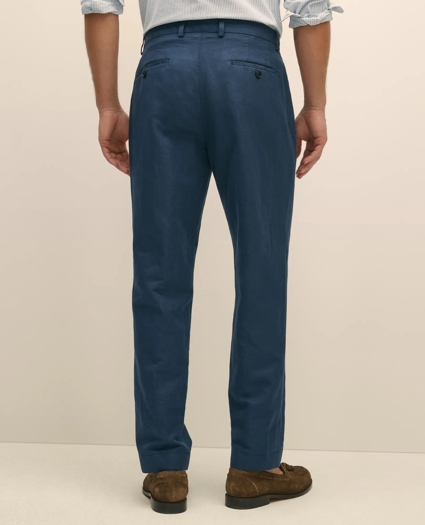 Pleat-Front Linen Cotton Pants, image 3