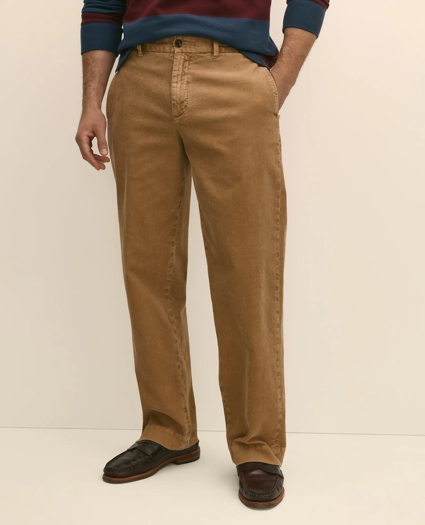 Cotton Relaxed Garment Dyed Corduroy Chino Pants, image 2