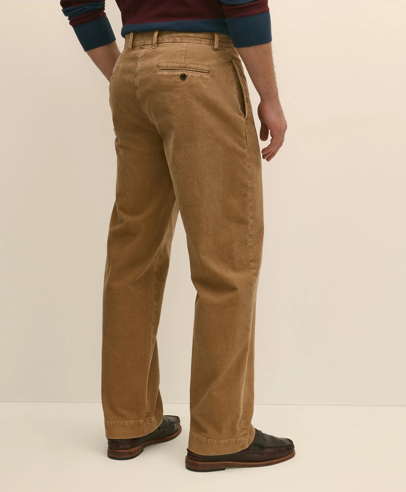 Cotton Relaxed Garment Dyed Corduroy Chino Pants, image 3