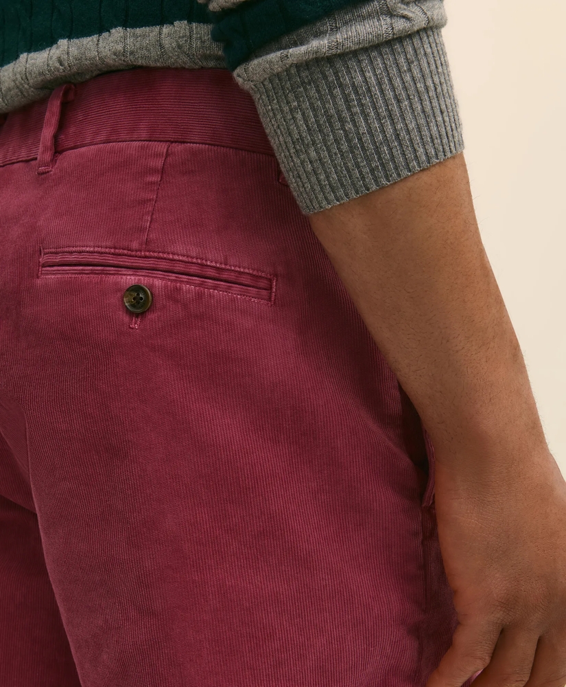 Cotton Relaxed Garment Dyed Corduroy Chino Pants, image 3