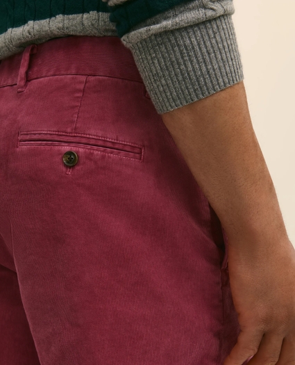 Cotton Relaxed Garment Dyed Corduroy Chino Pants, image 3
