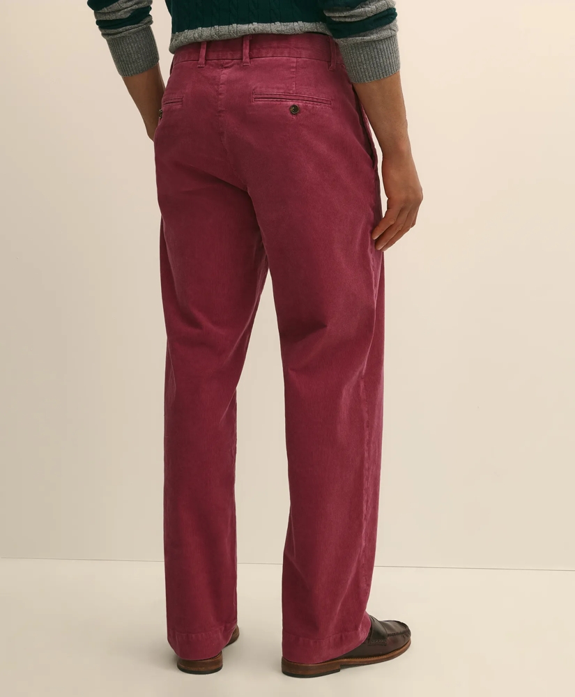 Cotton Relaxed Garment Dyed Corduroy Chino Pants, image 4