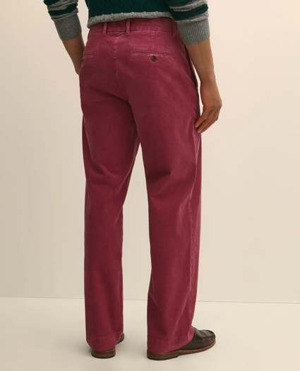Cotton Relaxed Garment Dyed Corduroy Chino Pants, image 4