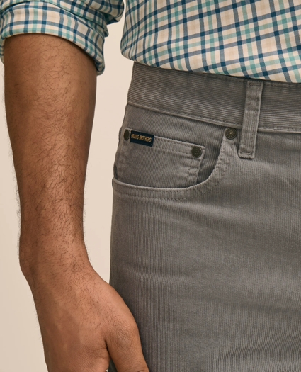Cotton 5-Pocket Corduroy Pants, image 4