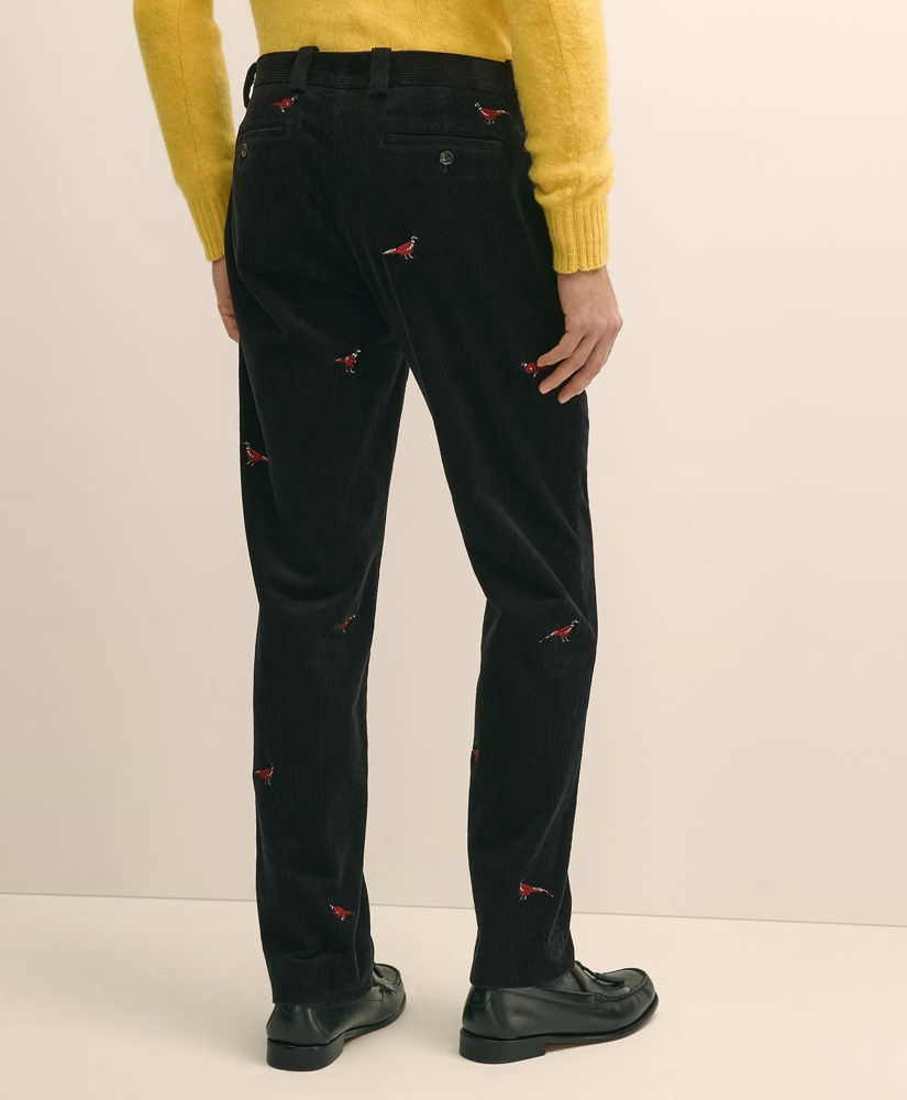 Cotton Corduroy Pheasant-Embroidered Chino, image 3