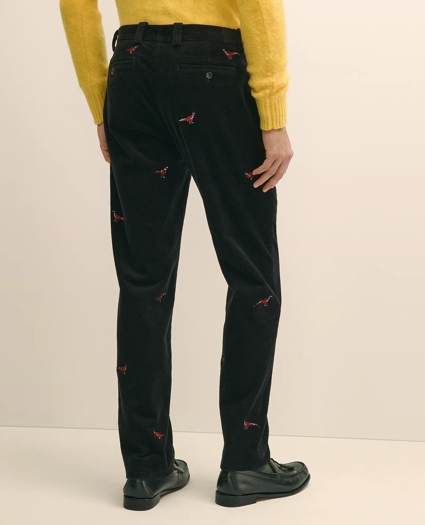 Cotton Corduroy Pheasant-Embroidered Chino, image 3