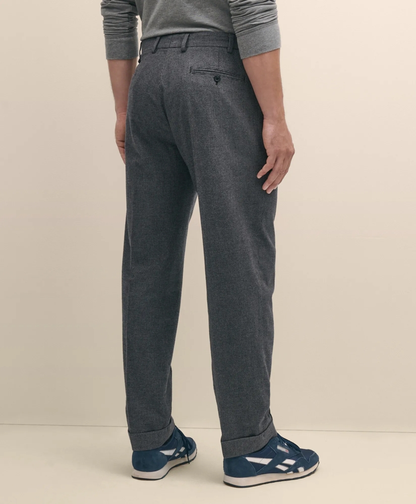Cotton Pleated Side-Tab Checked Chino, image 3