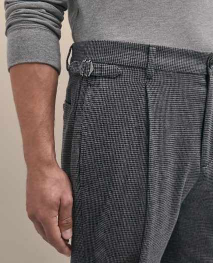 Cotton Pleated Side-Tab Checked Chino, image 4