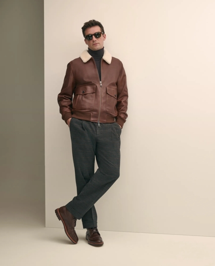 Cotton Pleated Side-Tab Chino, image 1