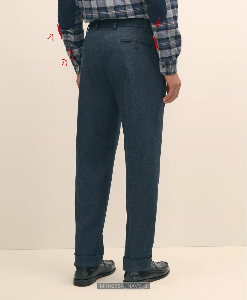 Cotton Pleated Side-Tab Chino, image 3