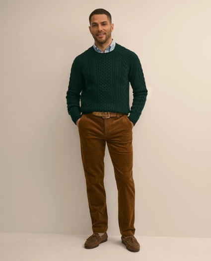 Regular Fit Wide-Wale Corduroy Pants, image 1