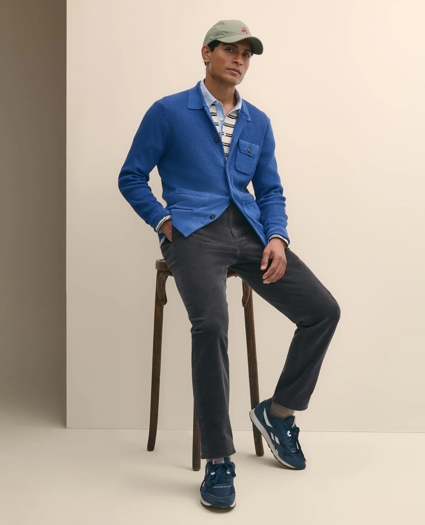 Slim Fit Cotton Wide-Wale Corduroy Pants, image 1