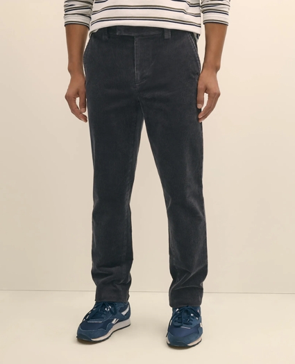 Slim Fit Cotton Wide-Wale Corduroy Pants, image 2