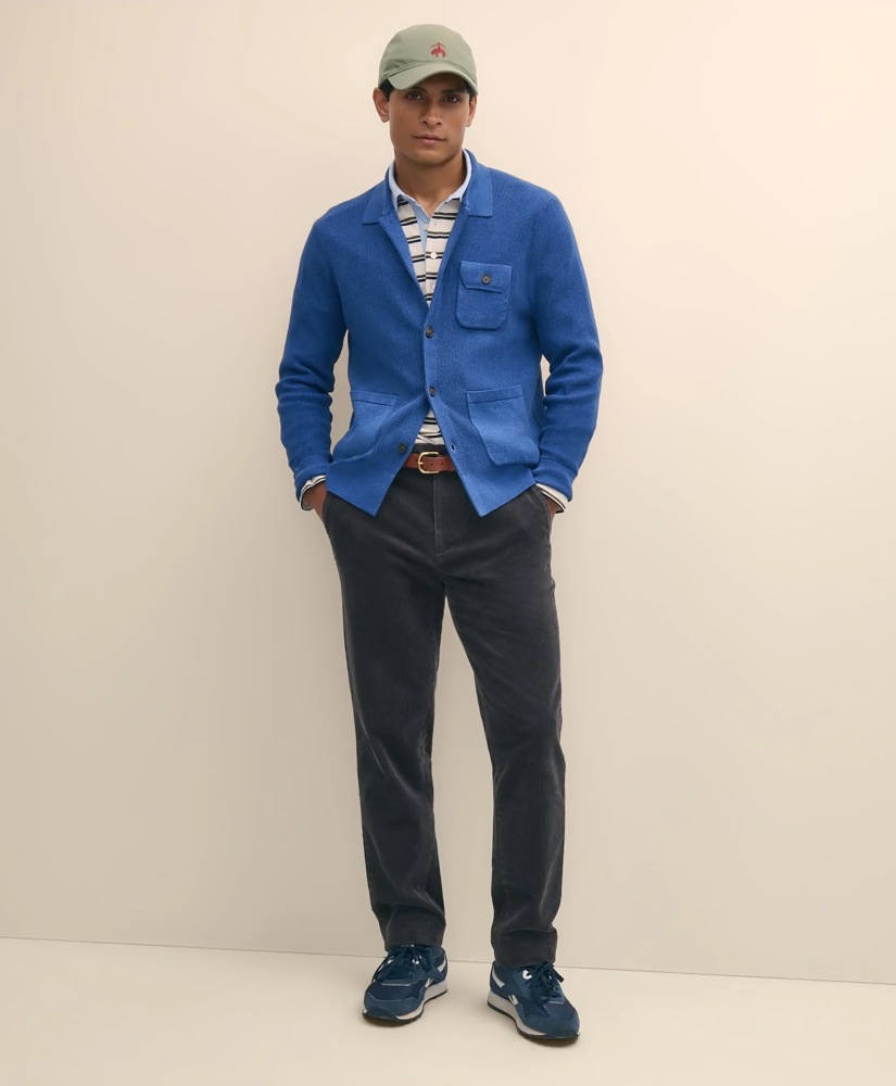 Slim Fit Cotton Wide-Wale Corduroy Pants, image 3