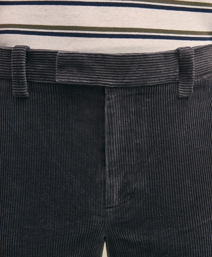 Slim Fit Cotton Wide-Wale Corduroy Pants, image 4