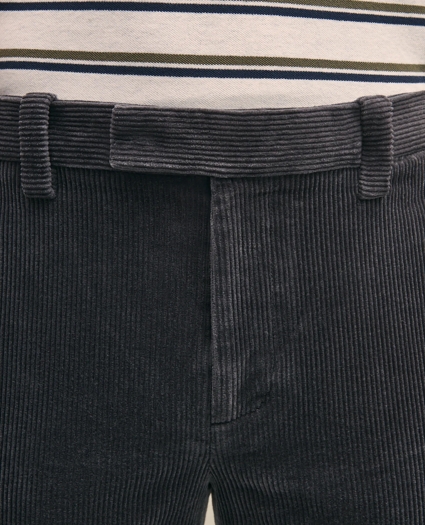 Slim Fit Cotton Wide-Wale Corduroy Pants, image 4