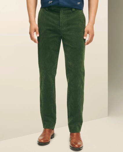 Slim Fit Cotton Wide-Wale Corduroy Pants, image 2