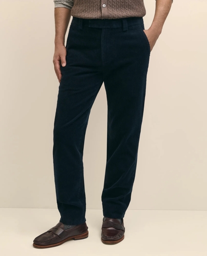 Slim Fit Cotton Wide-Wale Corduroy Pants, image 2