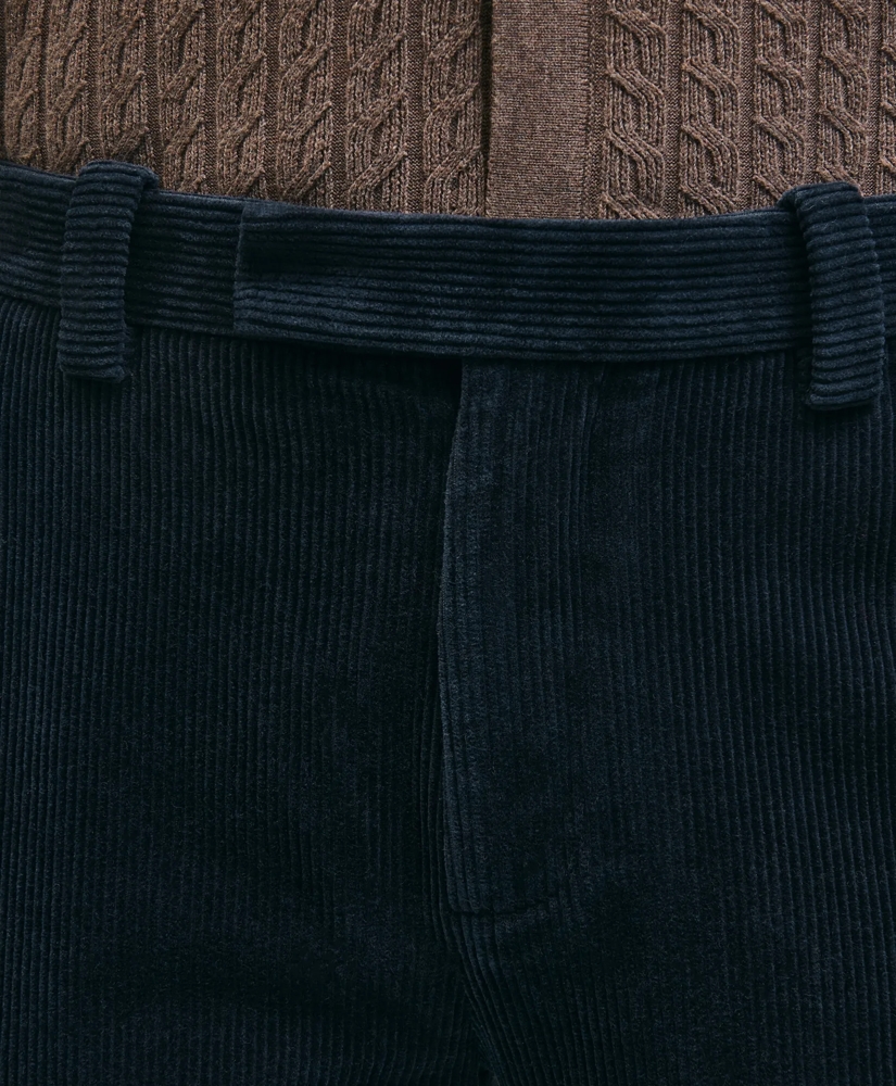 Slim Fit Cotton Wide-Wale Corduroy Pants, image 4