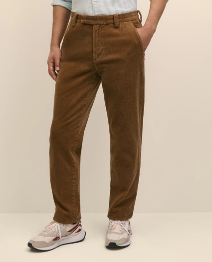 Slim Fit Cotton Wide-Wale Corduroy Pants, image 2