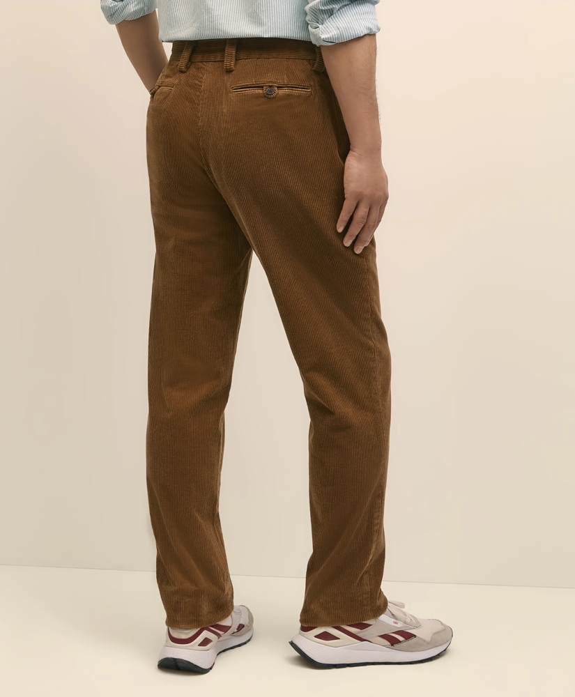 Slim Fit Cotton Wide-Wale Corduroy Pants, image 3