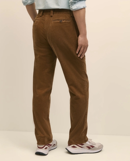 Slim Fit Cotton Wide-Wale Corduroy Pants, image 3