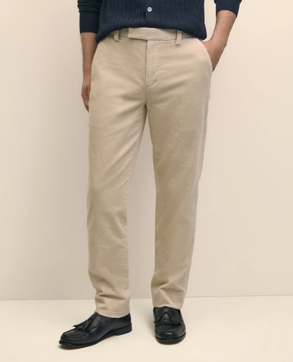 Slim Fit Cotton Wide-Wale Corduroy Pants, image 2