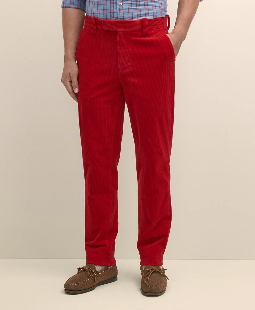 Slim Fit Cotton Wide-Wale Corduroy Pants, image 2